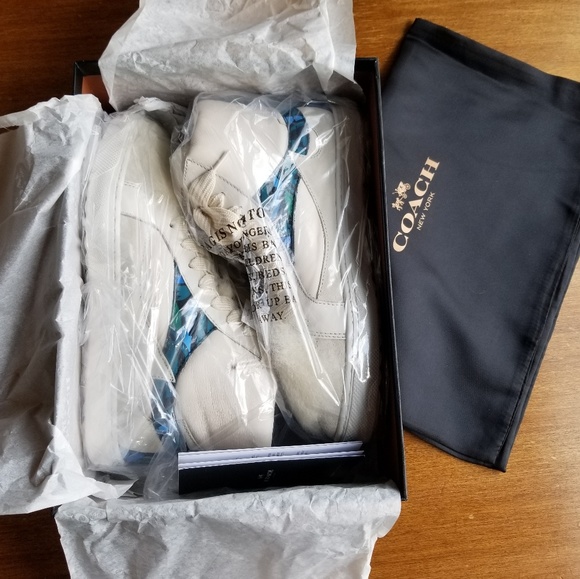 Coach C203 soft smooth/calf suede high tops - Picture 2 of 8